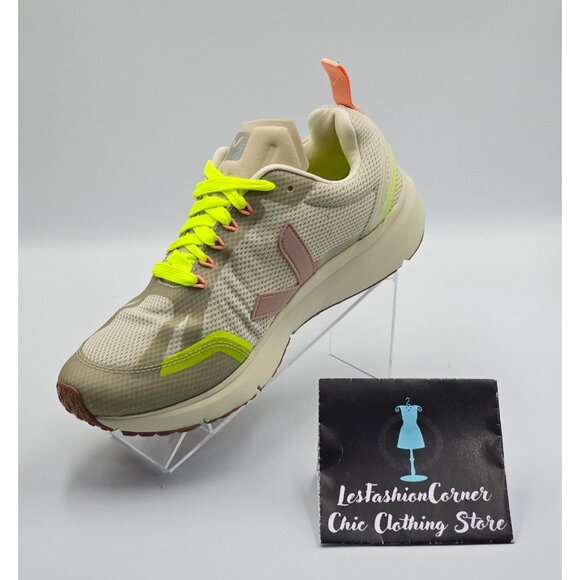 VEJA Women's Natural Babe Jaune Fluo Condor 2 Alveomesh  Running Shoes Sz 10 251 - Picture 15 of 16